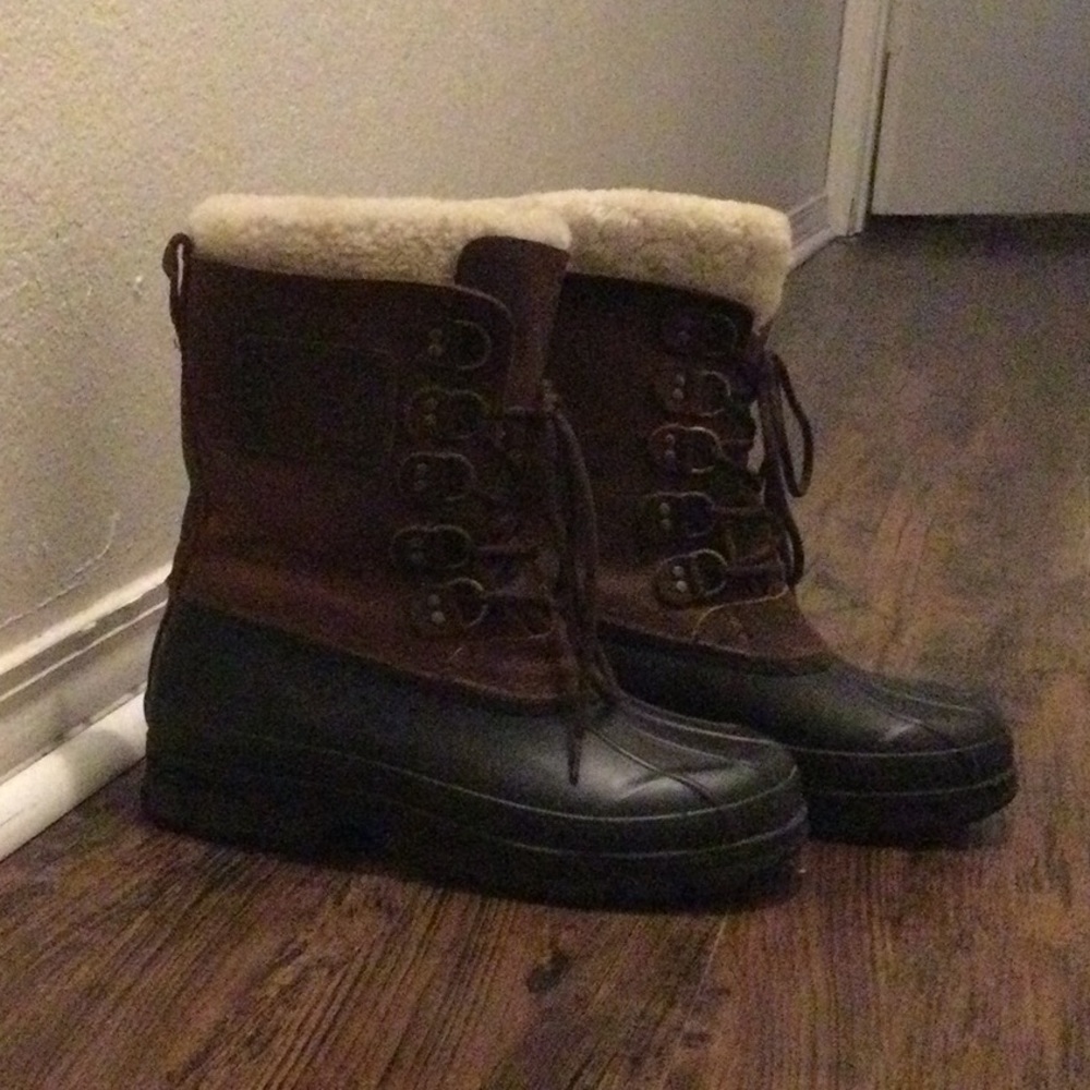 Polo Ralph Lauren Longhirst Leather Duck Boots, Sz 8D Mens